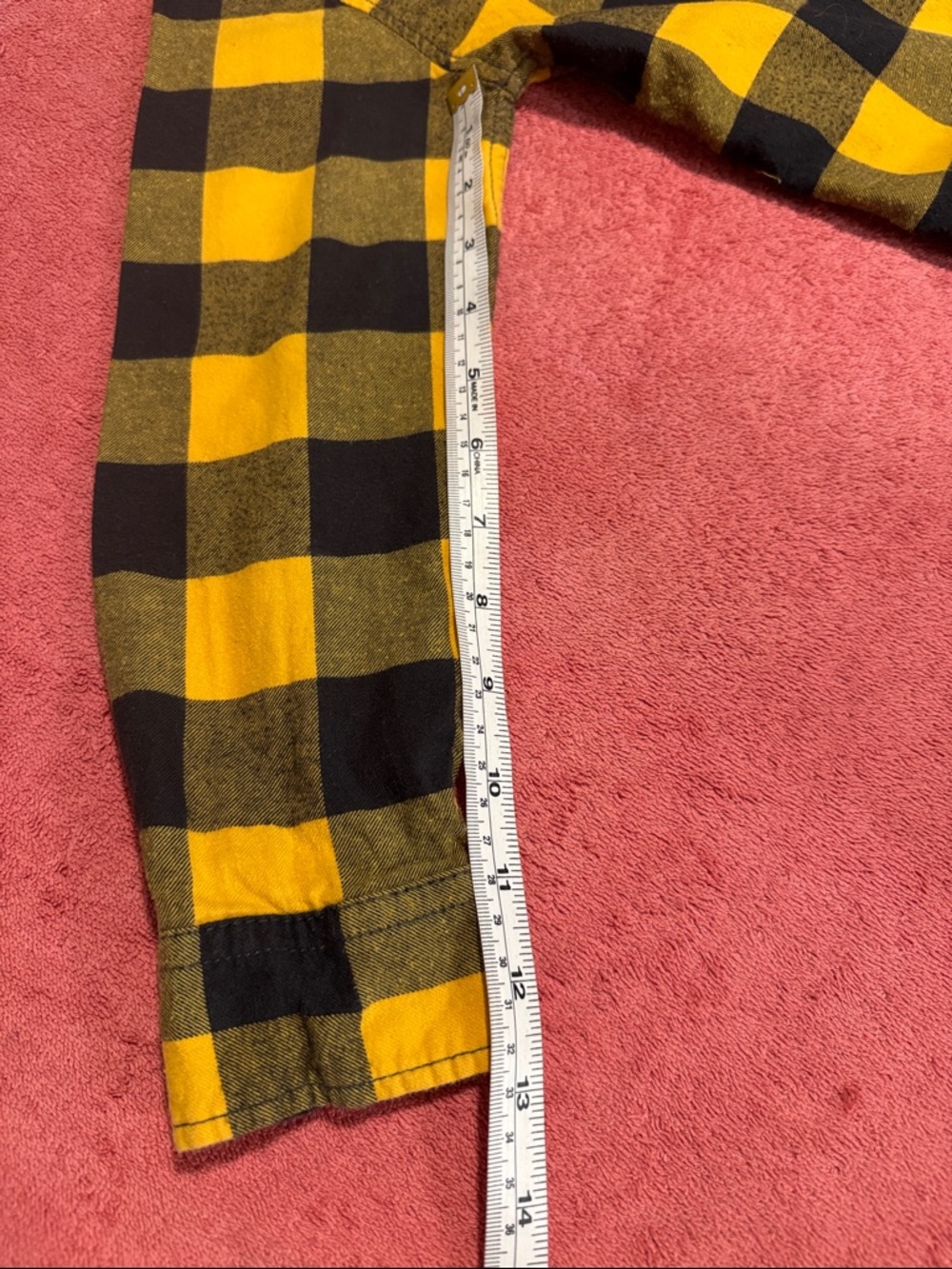 Cat & Jack Yellow and Black Plaid Button-Down Shirt - Picture 8 of 9